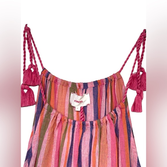 Xirena Esme Citrus Melange NWT Cotton Linen Maxi Summer dress Woman's Size Large - Picture 5 of 15